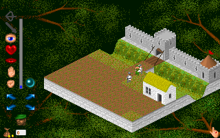 The Adventures of Robin Hood (DOS) screenshot: Robin Hood is being caught