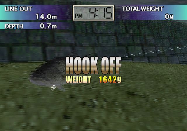 Top Angler (PlayStation 2) screenshot: Not every fish that goes for the bait will be caught