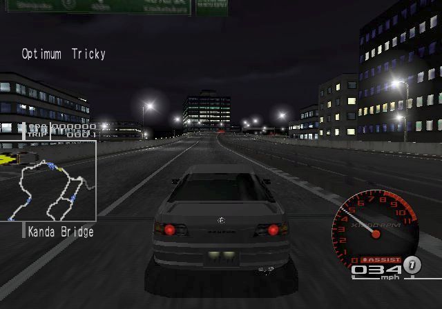 Tokyo Xtreme Racer: Zero (PlayStation 2) screenshot: Mode One: Quest Mode. Here the player starts on the highways of Tokyo and hunts for an opponent