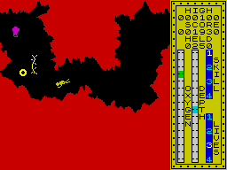 Scuba Dive (ZX Spectrum) screenshot: Strange fauna lurks at deep sea.