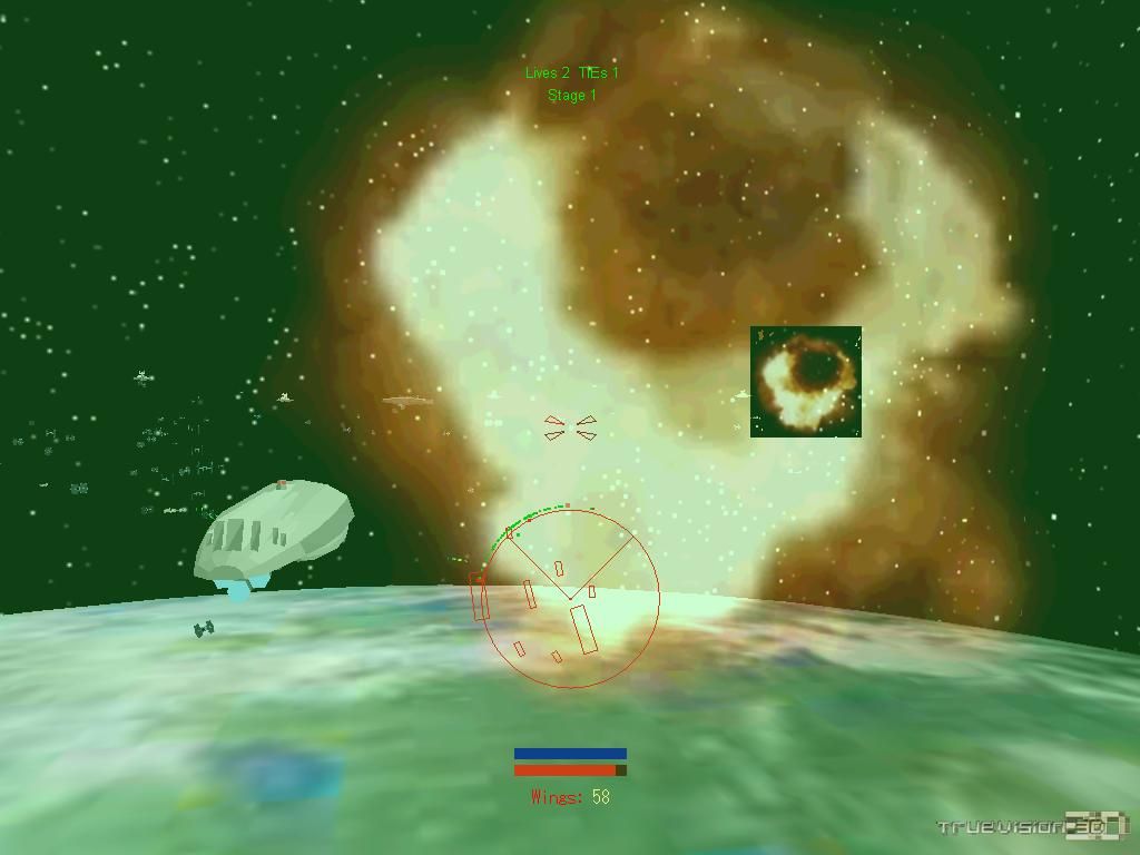 Star Wars: The Battle of Endor (Windows) screenshot: Explosion