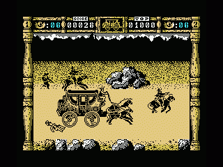 Wells & Fargo (MSX) screenshot: Dangerous men on the side of the road