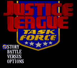Justice League: Task Force (SNES) screenshot: Title Screen