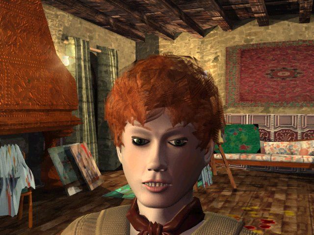 The Cameron Files: Secret at Loch Ness (Windows) screenshot: Meet various characters. This is MacFarley's daughter.