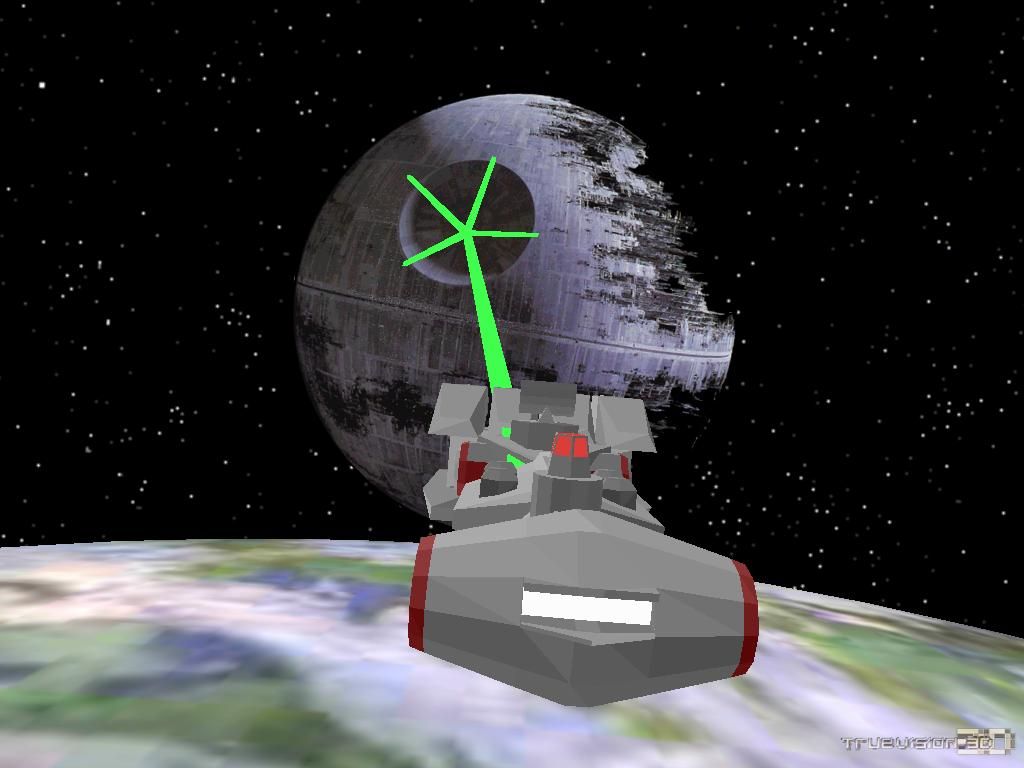 Star Wars: The Battle of Endor (Windows) screenshot: Death Star's laser