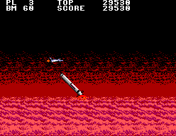 Aerial Assault (SEGA Master System) screenshot: Be careful of those rockets