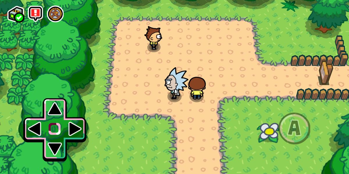 Rick and Morty: Pocket Mortys (Android) screenshot: Exploring...