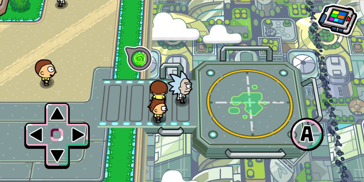 Rick and Morty: Pocket Mortys (Android) screenshot: Nice view