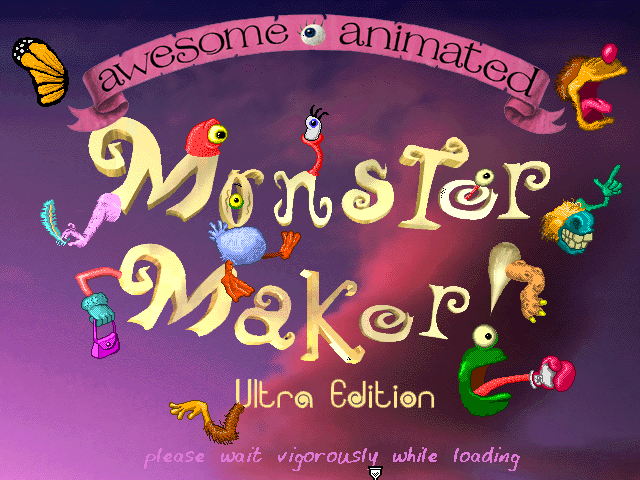 Awesome Animated Monster Maker: Ultra Edition (Windows 3.x) screenshot: Title screen