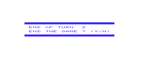 Stockmarket (VIC-20) screenshot: End of Turn