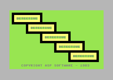 Detective (Commodore 64) screenshot: Title Screen