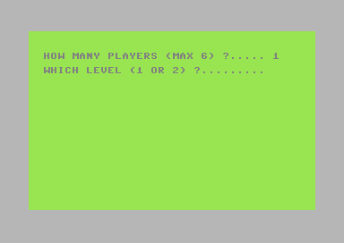 Detective (Commodore 64) screenshot: Game Setup