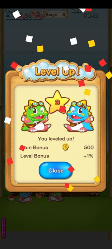 Bust-a-Move: Journey (Android) screenshot: Leveling up