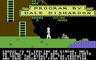 Below the Root (Commodore 64) screenshot: Introduction Screen 1