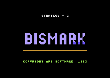 Bismark (Commodore 64) screenshot: Title Screen