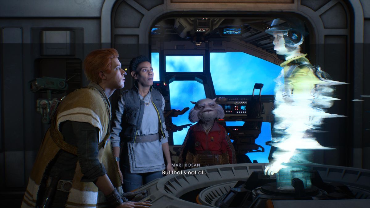 Star Wars: Jedi - Fallen Order (PlayStation 5) screenshot: A hologram message