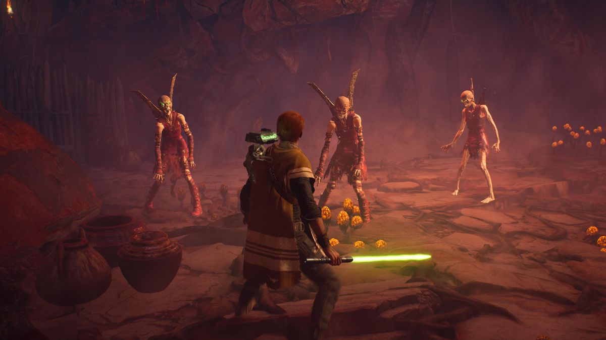 Star Wars: Jedi - Fallen Order (PlayStation 5) screenshot: Fighting the undead