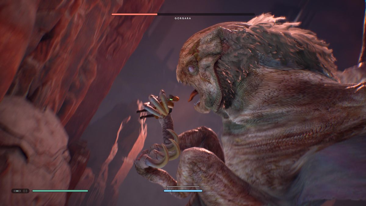 Star Wars: Jedi - Fallen Order (PlayStation 5) screenshot: Gorgara boss battle