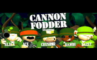 Cannon Fodder (DOS) screenshot: Intro (CD version)