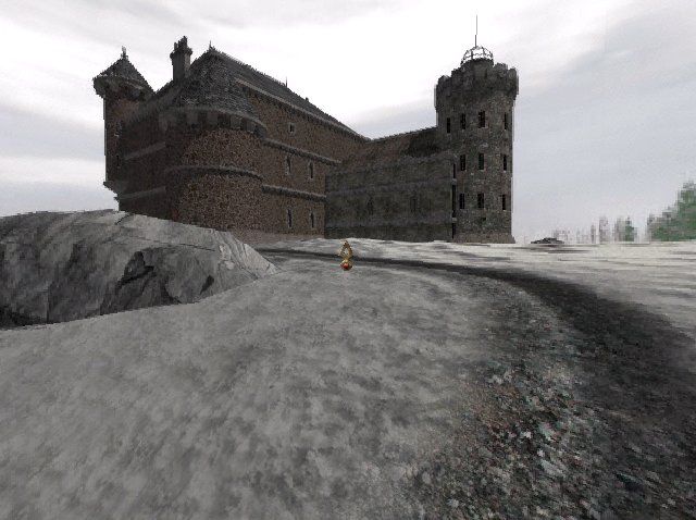 The Cameron Files: Secret at Loch Ness (Windows) screenshot: The Manor from a slight distance away