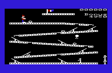 Cannonball Blitz (VIC-20) screenshot: Beginning the first level