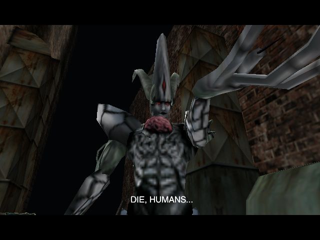 Zombie Revenge (Dreamcast) screenshot: When you're out of time, this creature kills you instantly