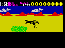 Kane (ZX Spectrum) screenshot: Ride to Kane