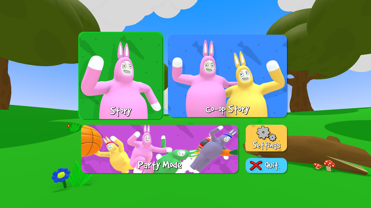 Super Bunny Man (Windows) screenshot: Main menu (Early access)