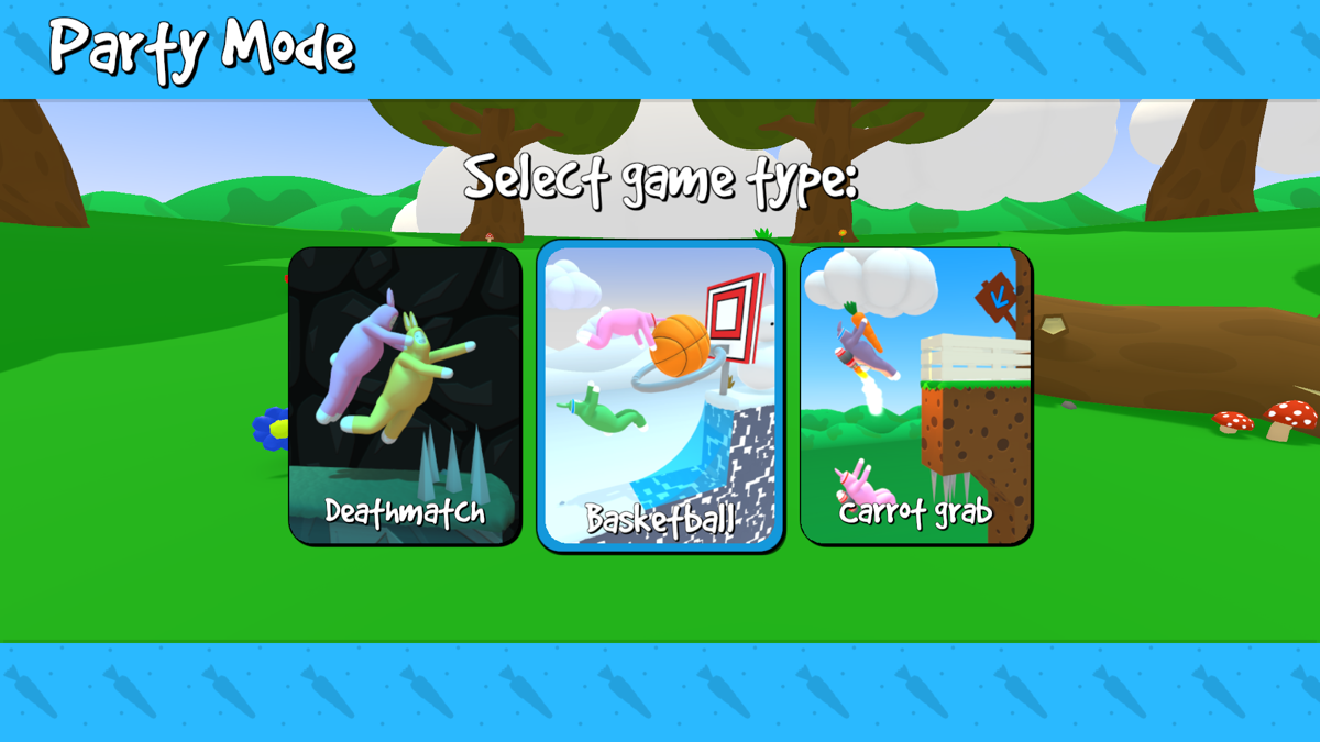Super Bunny Man (Windows) screenshot: Party games (Early access)