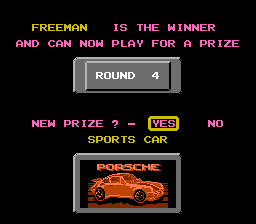Wheel of Fortune (NES) screenshot: Choose your prize!