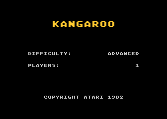 Kangaroo (Atari 5200) screenshot: Title screen