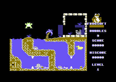 Ronald Rubberduck (Commodore 64) screenshot: Starting Underwater