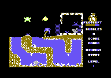 Ronald Rubberduck (Commodore 64) screenshot: Flying in the Air