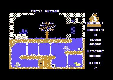 Ronald Rubberduck (Commodore 64) screenshot: An Interesting Tree