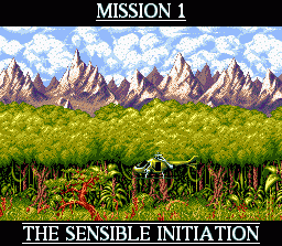 Cannon Fodder (SNES) screenshot: Mission 1 Title