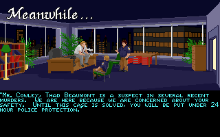 The Dark Half (DOS) screenshot: Unfortunately, wherever evil twin George turns up...