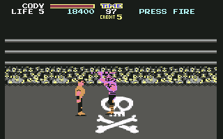 Final Fight (Commodore 64) screenshot: In a boxing match