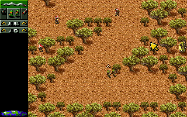 Cannon Fodder 2 (DOS) screenshot: First mission.