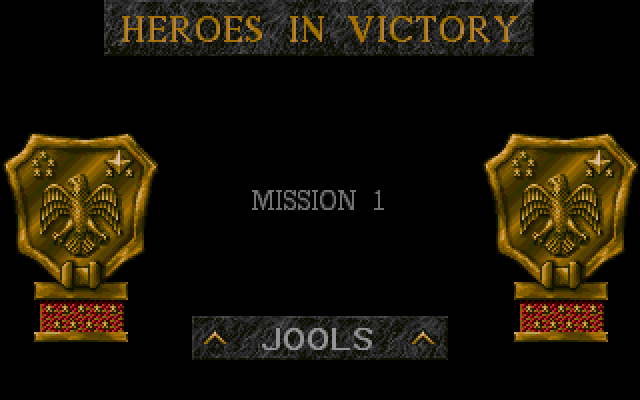 Cannon Fodder 2 (DOS) screenshot: Heroes in victory.