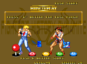 Fighter's History Dynamite (Neo Geo) screenshot: How to Play