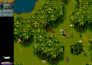 Cannon Fodder (Genesis) screenshot: blowing them out of the way