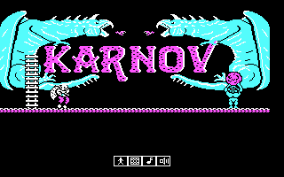 Karnov (PC Booter) screenshot: CGA title screen