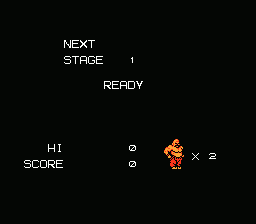 Karnov (NES) screenshot: Stage start screen