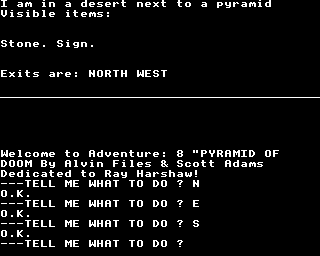 Pyramid of Doom (Electron) screenshot: Beginning