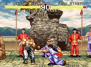 Fighter's History Dynamite (Neo Geo) screenshot: Fighting Lee