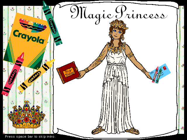 Magic Princess: Paper Doll Maker (Windows 3.x) screenshot: Title screen