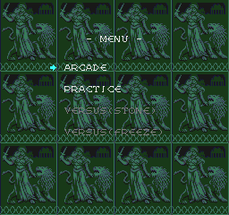 Columns (TurboGrafx-16) screenshot: Main menu
