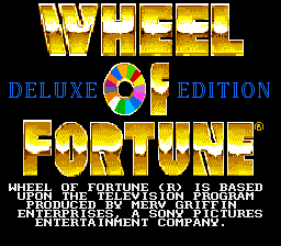 Wheel of Fortune: Deluxe Edition (SNES) screenshot: Title screen