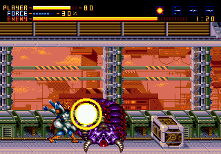 Alien Soldier (Genesis) screenshot: Counter Force!