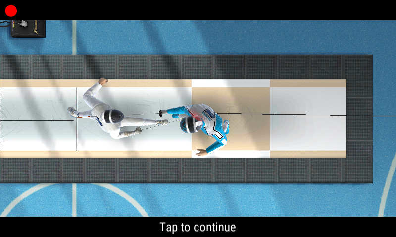 FIE Swordplay (Android) screenshot: Replay from above